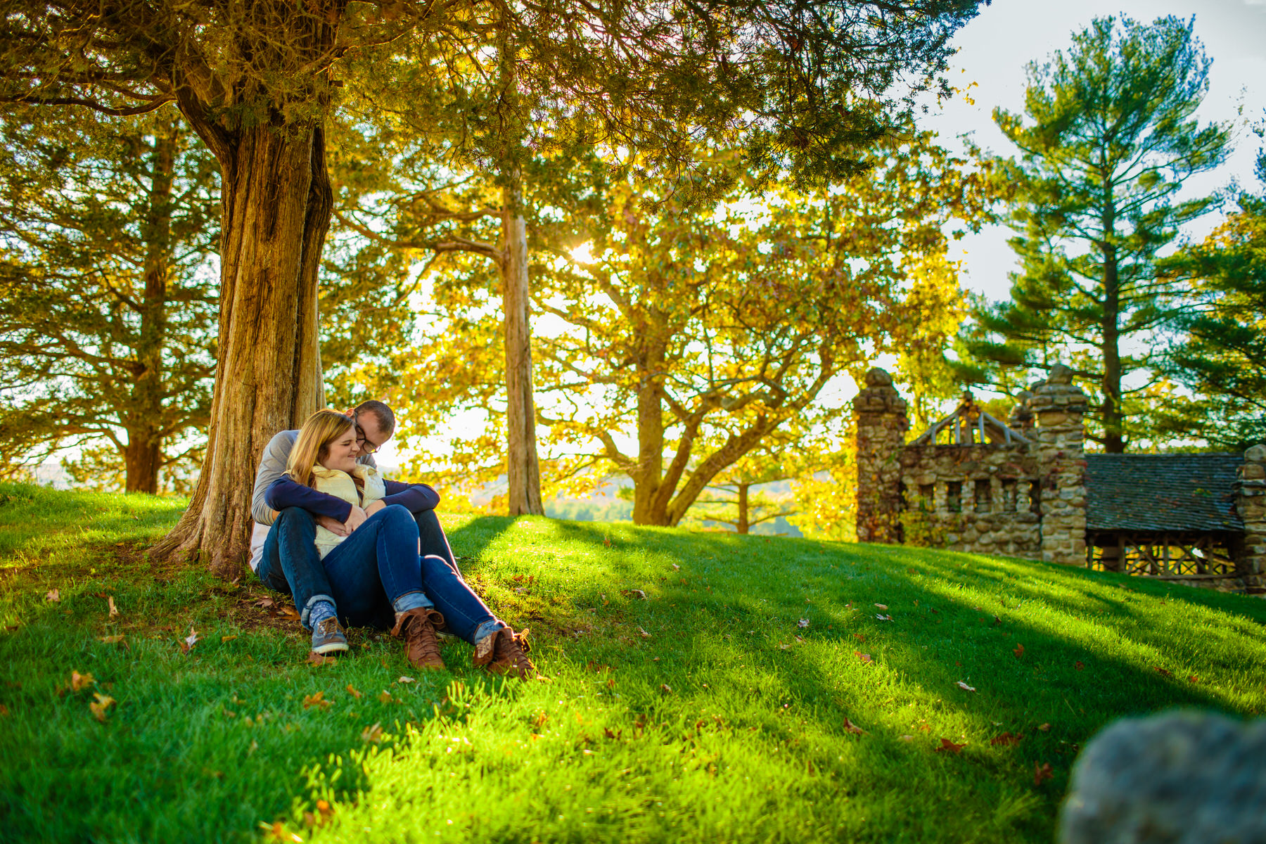 Gillette Castle Engagement Stephen and Amber Mason Photography